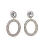 Europeanand American Fashion Rhinestone Multi-layer Circle Alloy Stud Earrings, Simple and Elegant with a High-end Dangling Feel