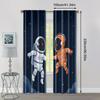 2pcs, Curtains Astronaut Space Astronaut Fabric (without rod) Stuff Clearance Use for Living Room, Office, Kitchen, Bedroom,