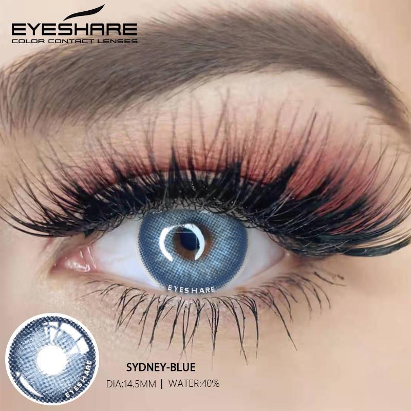 Eyeshare 1 Pair High Quality Natural Color Blue Contact Lenses Eye Cosmetic