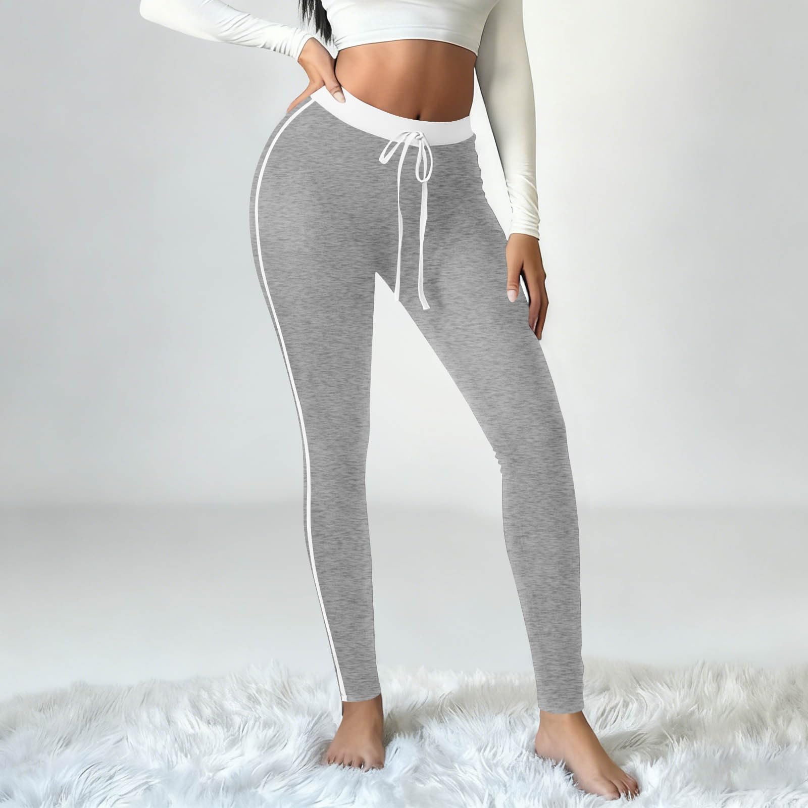 Women s Stretchy High-Waisted Versatile Casual Yoga Pants L