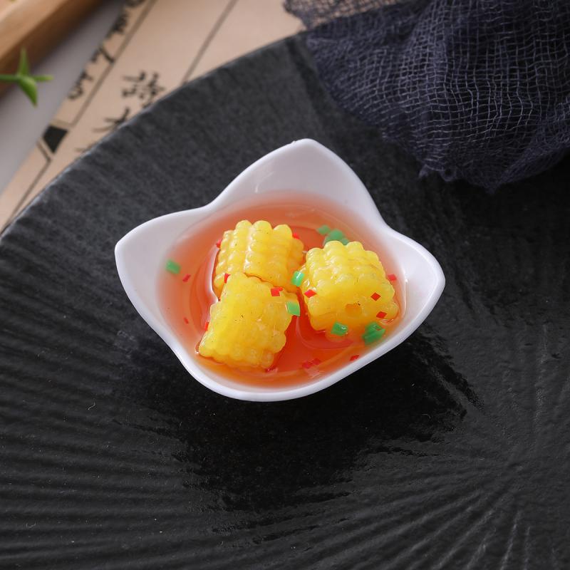 Mini Simulation Dish Plate Magnetic Refrigerator Sticker Creative Stir-Fried Fish Ball Pig Foot Chinese Style Sample 5pc/lot