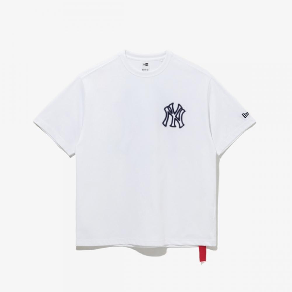 New Era New York Yankees Neon Logo T shirT whiTe 14536479 L(100)