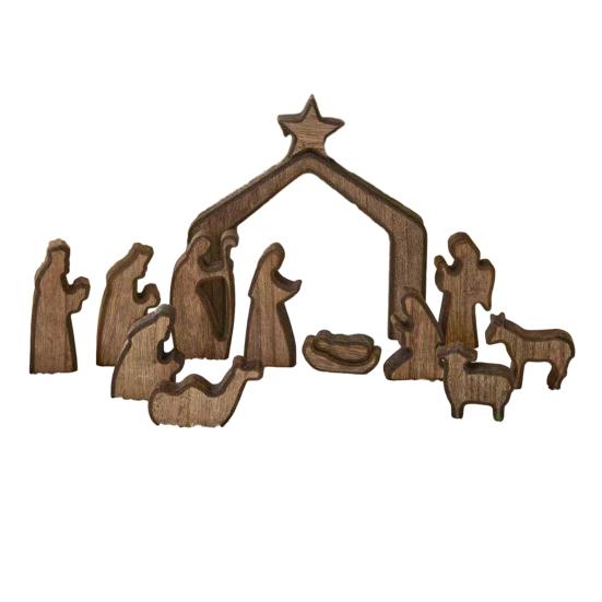 Wooden Empty Tomb Easter Decoration Jesus Resurrection Scene Table Sign Home Office Table Shelf Catholic Religious Ornament Christian Gifts