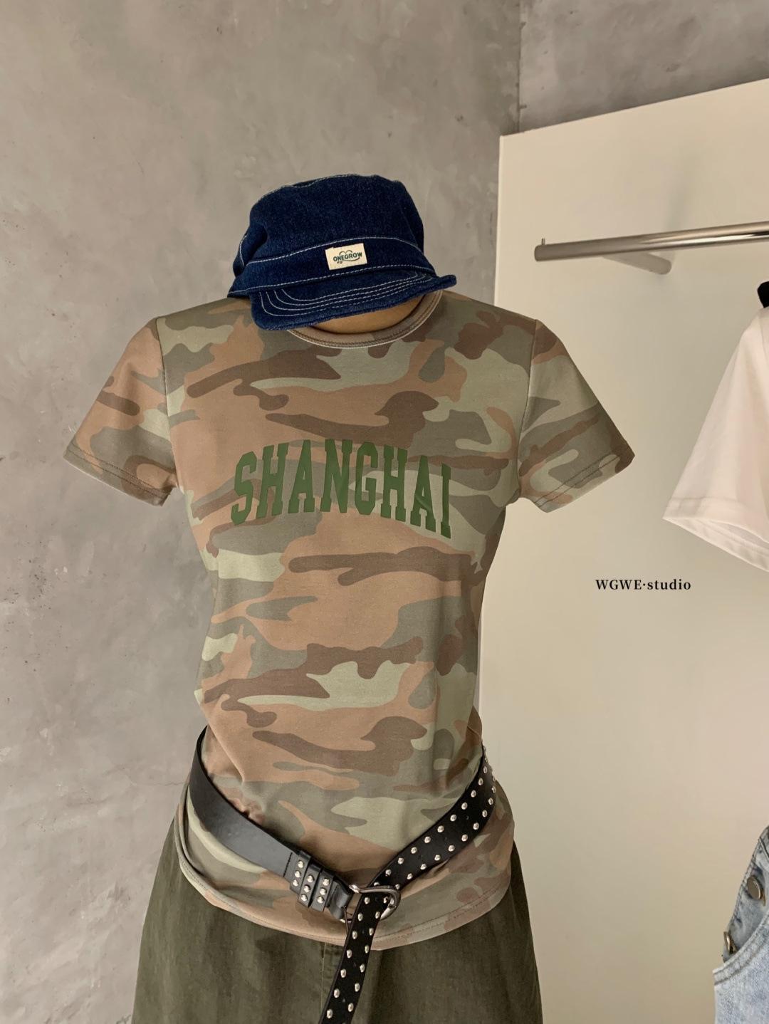 Guangzhou Women s Autumn/Winter New Letter Print Round Neck Half Sleeve T-shirt Medium