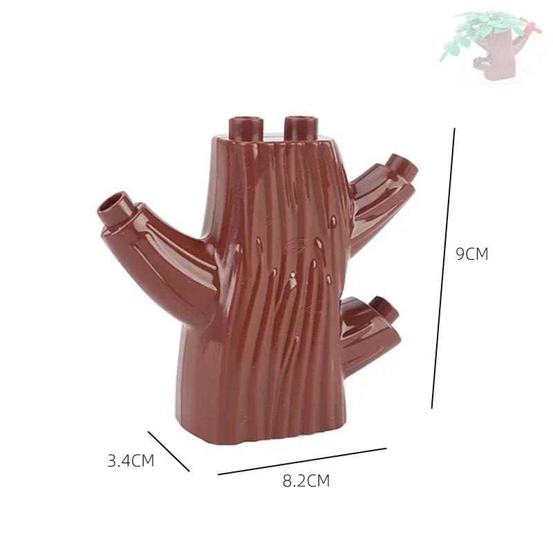 Große Bausteine Outdoor Wald Pflanzen Serie Blume Gras Baum Bauernhof Schmuck Zubehör Kompatible Szenen Spielzeug Kinder Bausteine