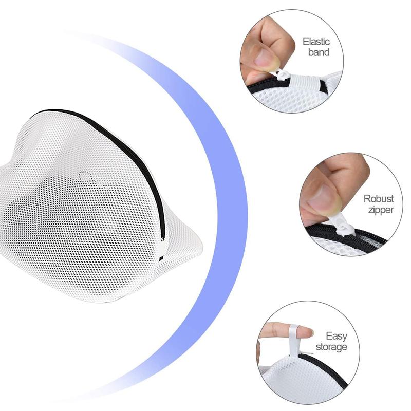 Washing Machine Mesh Laundry Bag Shoes Boot Washing Organizer Nets Bags With Zipper Thickening Protective Shoes Airing Dry Tool