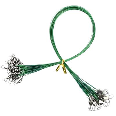MEREDITH Fir de Pescuit din Oțel Anti Mușcături 15cm-25cm Leader din Sârmă de Oțel cu Pivot Accesoriu de Pescuit Lesă cu Miez de Plumb Fir de Pescuit