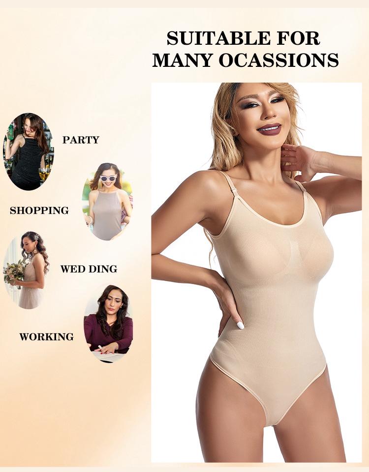 Damen Bodyformer nach der Geburt Taillenformer Tanga mit Spaghettiträgern