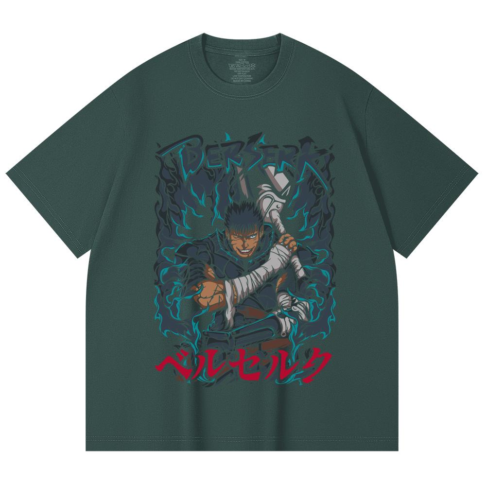 230 Gsm 100% Cotton Berserk V10 Print Unisex Heavy Cotton T Shirt
