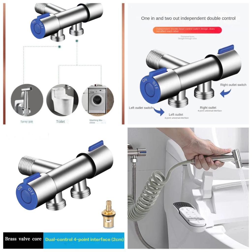 Handheld Bidet Sprühset Edelstahl Sprühpistole Dusche Handheld Toiletten Bidet Wasserhahn Sprüher Duschkopf Selbstreinigend