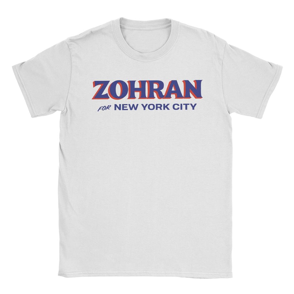 Zohran Mamdani T Shirts for Unisex Women Cotton Novelty TShirts Round Collar Tee Shirt Short Sleeve Clothes Plus Size