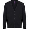 Henbury Herren-Cardigan aus Feinstrick mit V-Ausschnitt und Knöpfen