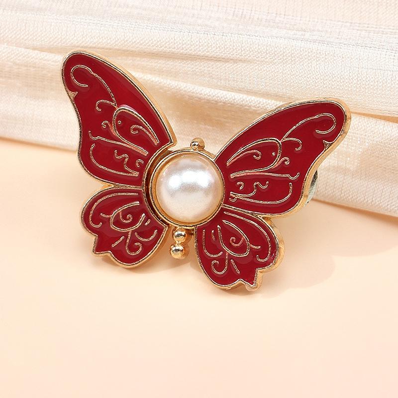 Women's Adjustable Butterfly Brooch Waist Clip Collar Pin Slimming Effect for Party Office and Street Style