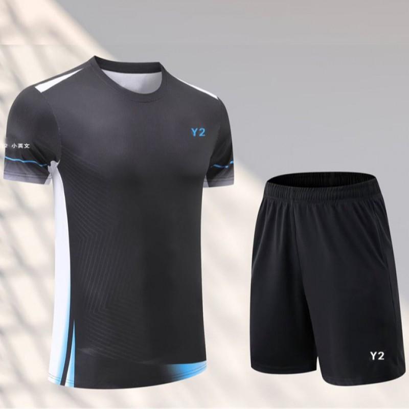 Unisex Badminton Shirt Short Sleeve Quick Dry Sport T-Shirt Men Women Kids Training Competition