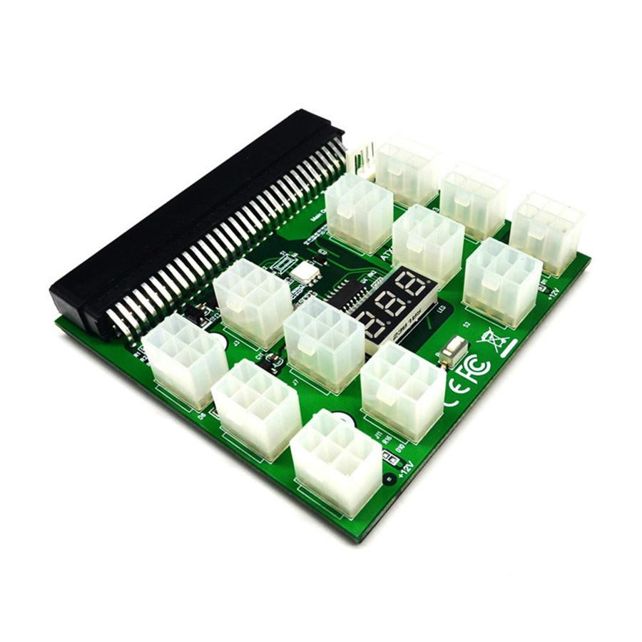 For HP PSU GPU 6-PIN Pci-e 1600W Mining Power DPS-1200FB 12-Ports Breakout Board