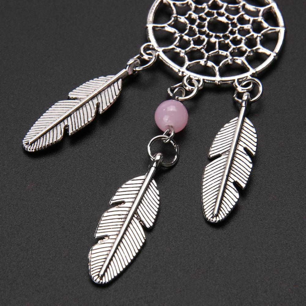 Top Dream Catcher Tone Keychain Silver Ring Feather Tassels Keyring