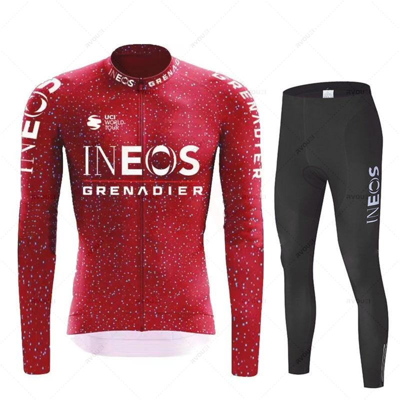 Ineos Grenadier Autumn Cycling Jersey Set Ropa Ciclismo Spring Long Sleeve Bicycle Clothing MTB Bicicleta Maillot Bike Culotte