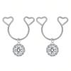 2 Pezzi Anello Finto Capezzolo a Forma di Cuore con Pendente Acciaio Inossidabile Anelli per Capezzoli Senza Perforazione Clip On Anelli per Capezzoli Piercing Finto per il Corpo