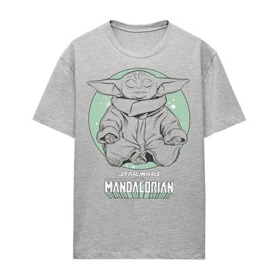 Star Wars: The Mandalorian Womens/Ladies Relaxing Grogu Yoga Pose T-Shirt