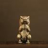 Messing Antik Eichhörnchen Desktop Ornamente Mikroschnitzerei Tee Haustier Kleine Kupferwaren