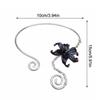Spiral Adjustment Iris Flower Necklace Flower Pattern Women Necklace Fashion Collar Necklace
