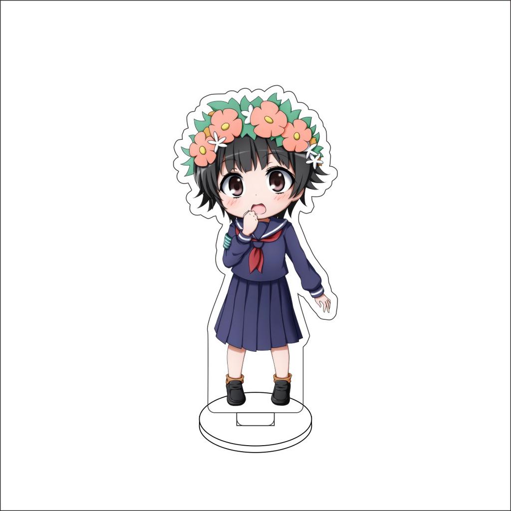 10CM Anime  A Certain Scientific Railgun Figure Stand Model Misaka Mikoto/Shirai Kuroko Cute Desk Decor Standing Sign Gifts