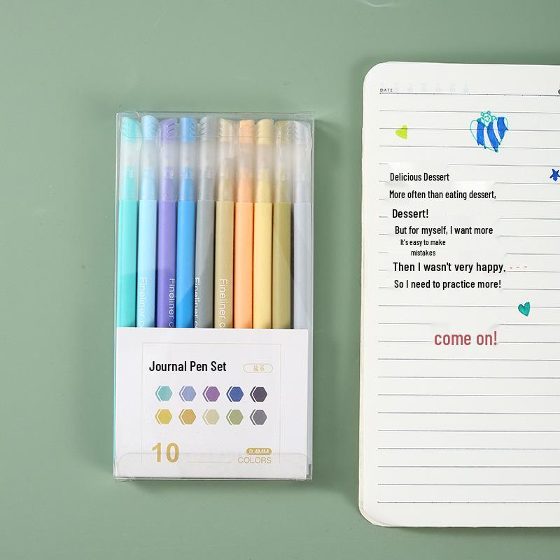 Morandi Color Gel Pen Set: Quick-Drying Student Planner & Children's Drawing Pens