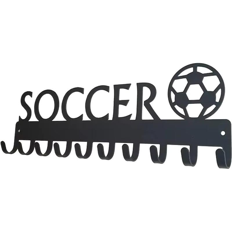 

Футбол с мячом Вешалка для медалей Настенная вешалка для медалей Настенный декор для дома Организуйте медали и продемонстрируйте свою страсть к футболу светло-серый