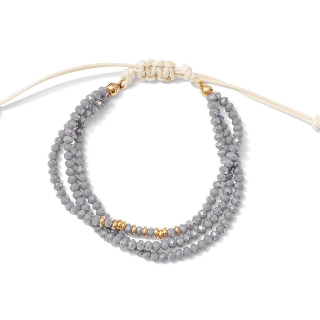 Bohemian Style Multi-Layer Crystal Faceted Beaded Bracelet