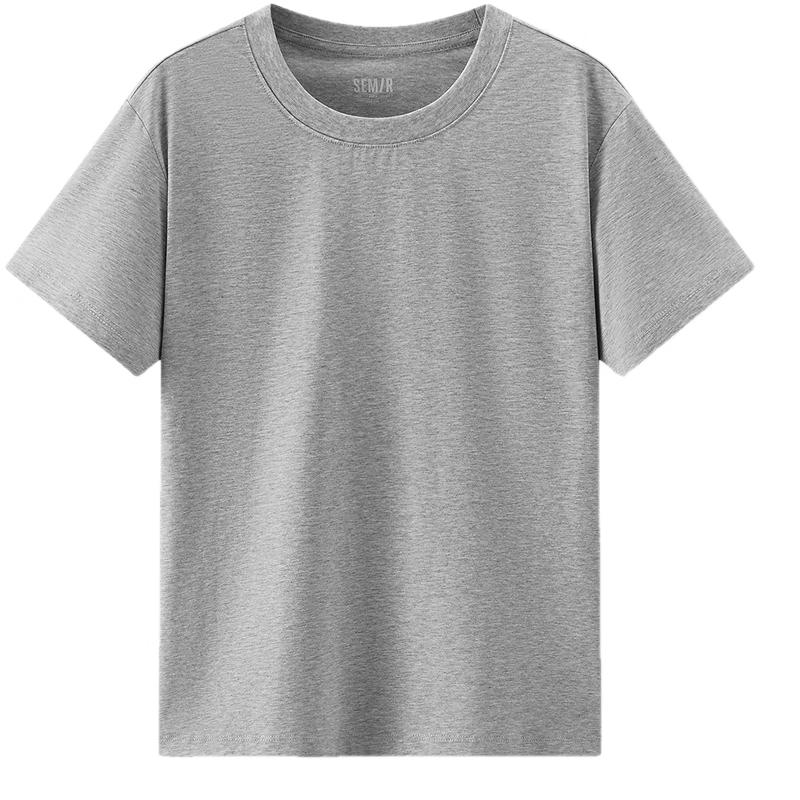Semir Women's Solid Color Round Neck Short Sleeve T-Shirt