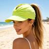 Sports Hat til Kvinder med UPF 50+ UV-Beskyttelse, Svedtransporterende Stof Åben Top Solskærmshat, Bred Skygge Ponytail-Venlig Strandhat