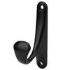 Bathroom Toilet Metal Single Hook Wall Door Hanger for Hanging Clothes Hat Coat(black)