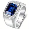 Men's Classic Square Ring, Jewelry Grade Wedding Ring Design, Dual-use Accessory for Business and Leisure.