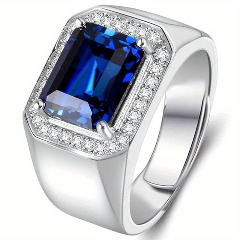 Men's Classic Square Ring, Jewelry Grade Wedding Ring Design, Dual-use Accessory for Business and Leisure.