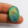 Doublet Opal Lab Created 19.5 Ct Oval Certified Beautiful Loose Gemstone