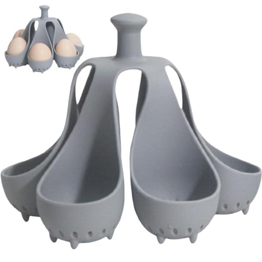 Holes Silicone Egg Boiler Ramekins For  Fryer Microwave Egg Poacher Temp Resistant Egg Tray Egg Rack Kitchen Gadgets
