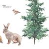 Wall Sticker Decorative Stickers Cartoon Forest Deer Bunny Bird Decal for Kids Room Bedroom Decor Window
