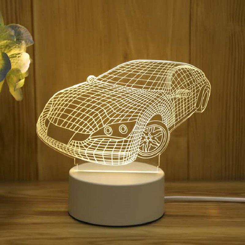Creative 3D Cartoon Table Lamp – Children's Day Gift, USB Bedside Night Light