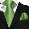 Hi-Tie Silk Mens Tie Set Necktie Pocket Square Cufflinks Optional Wedding Party Office