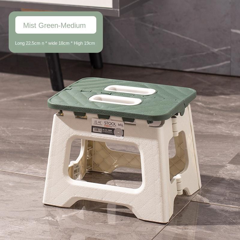 New Small Plastic Folding Stool Kids Portable Plastic Stool Collapsible Chair Safe Outdoor Picnic Handheld Step Garden Stool