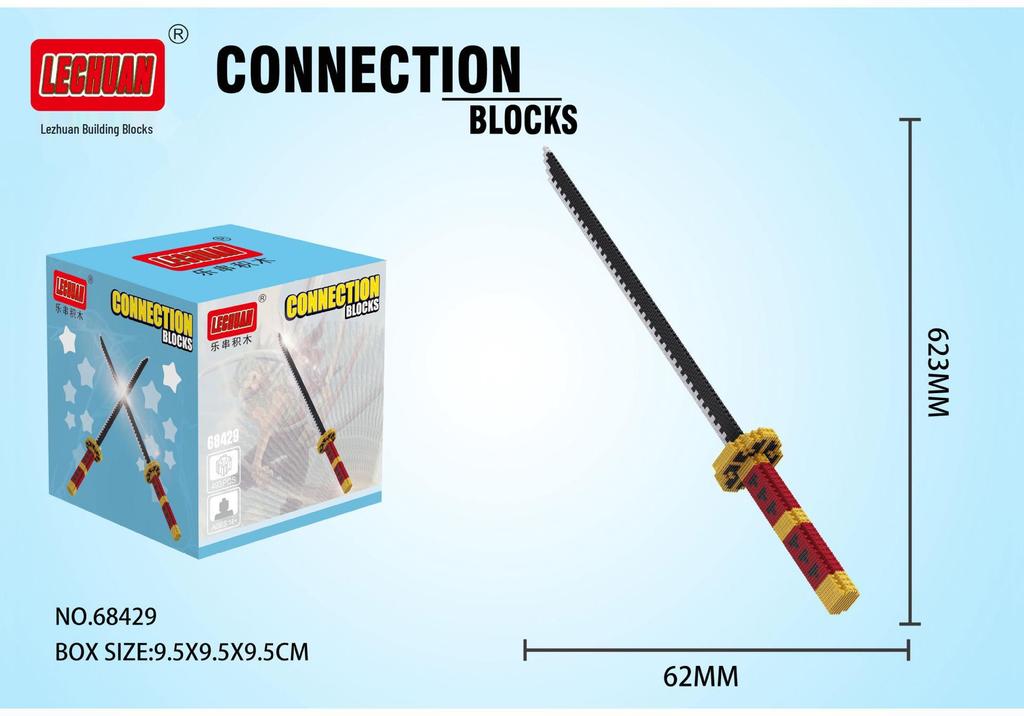 Cross-Chain Micro-Particle Sword Building Blocks Toy Set for Kids