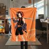 1PC Shaman King Print Flannel Blanket, High Quality Comfortable for All Seasons, Home Decor, Warmth and Comfort, Perfect for Christmas Gifts154