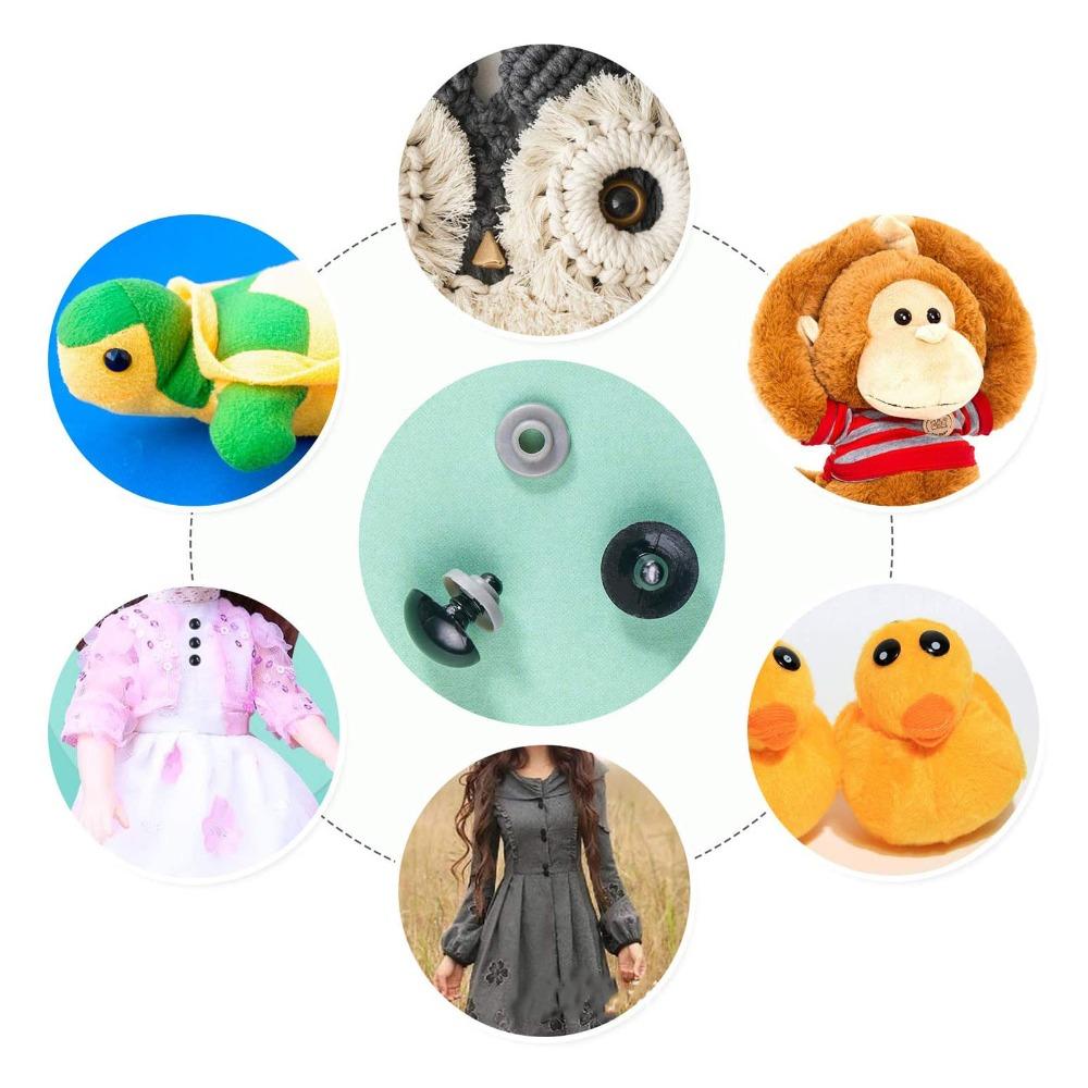 752pcs With Washers Resin Eyes Assorted Sizes Stuffed Animals Craft Resin Noses Plush Toy Making