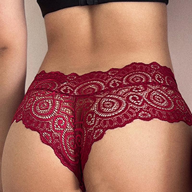 2Pcs/Lot Women Sexy Lace Panties Bow Low-Rise Temptation Lingerie Female G String Transparent Underwear Embroidery Thong Intimates