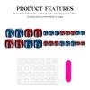 J-186 Retro Red Toe Nail Stickers 24 Pieces Per Box