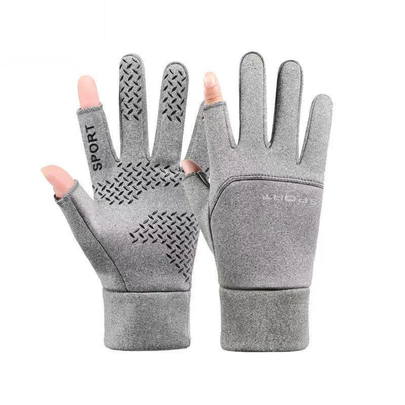 

Autumn and Winter Touch Screen Warm Gloves Outdoor Bike Riding Windproof Waterproof Sports Gloves Plus Velvet Touch Screen Gloves L