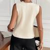 Summer Women's Knitted Vest V-neck Single-breasted Pocket Sleeveless Top Loose Women's Vest