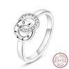 New Original 925 Sterling Silver Rings Stackable Infinite Silver Zircon Ring For Women Wedding Anniversary Birthday Jewelry Gift