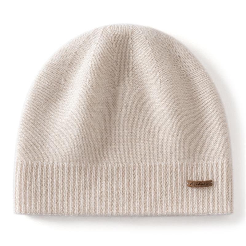 Cashmere hat women's cashmere autumn and winter new versatile cold-proof ear protection hat knitted hat outdoor thickened cold hat