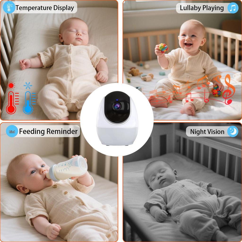 4.3-Inch 1080P HD Smart Baby Monitor with Two-Way Talk